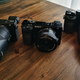 From left to right, the a6600, the a6100 and the first a7.